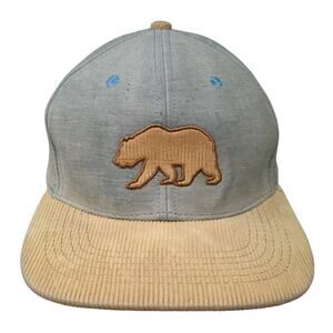 California Republic Snapback Hat Multicolor OS Adjustable Corduroy Headcase